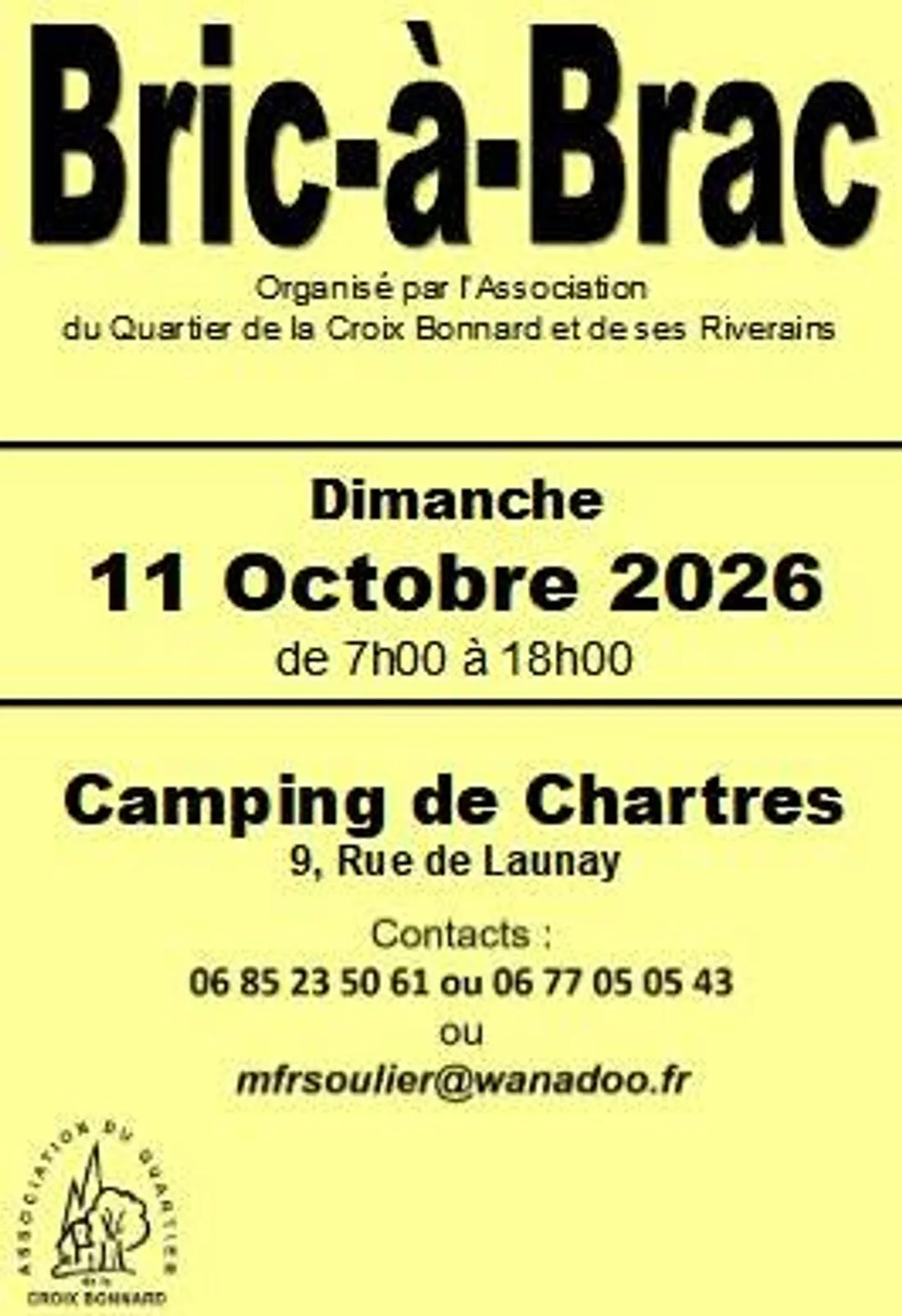 CHARTRES - Bric-à-brac de l'association du Quartier de la Croix Bonnard
