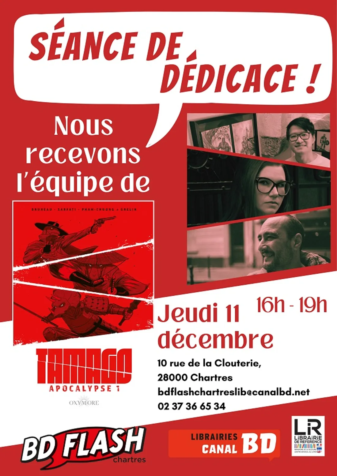 CHARTRES - Séance de dédicace de l'équipe de Tamago Apocalypse