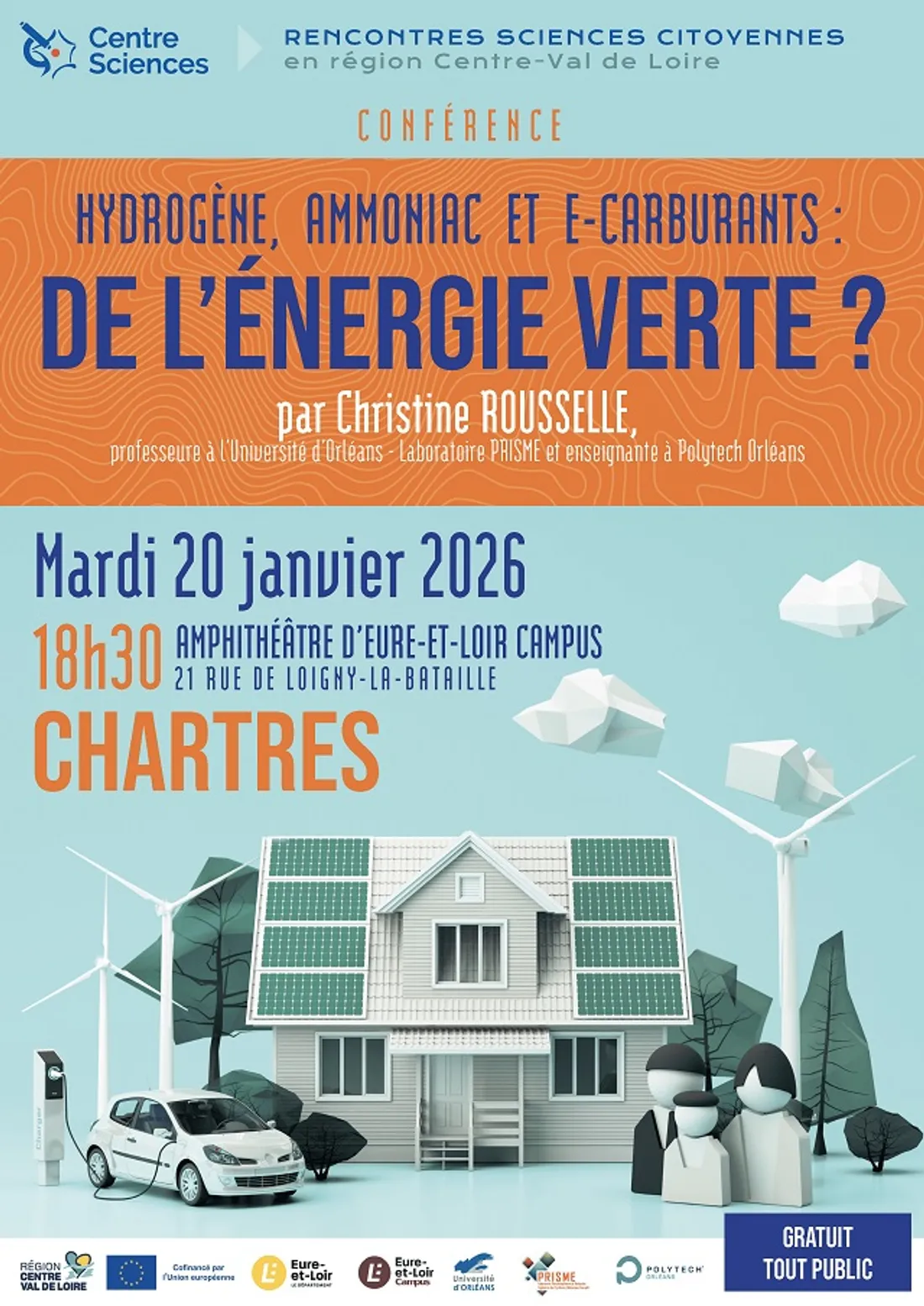 CHARTRES - Conférence : Hydrogène, ammoniac et e-carburants : de l'énergie verte ?