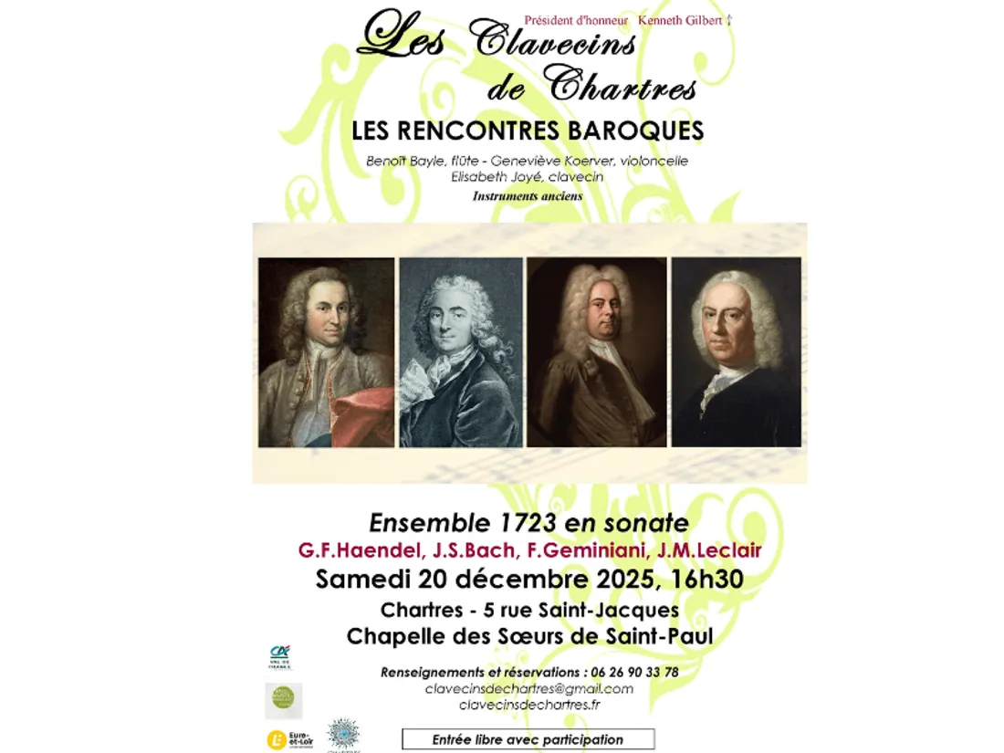 CHARTRES - Concert : Les Clavecins de Chartres : Les Rencontres Baroques