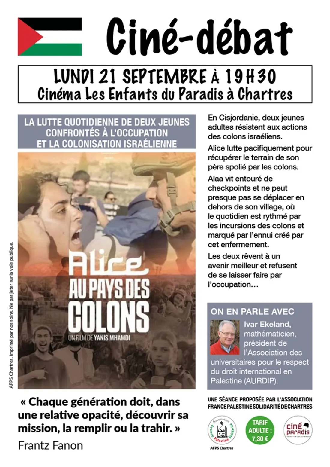CHARTRES - Ciné-débat : Alice au pays des colons