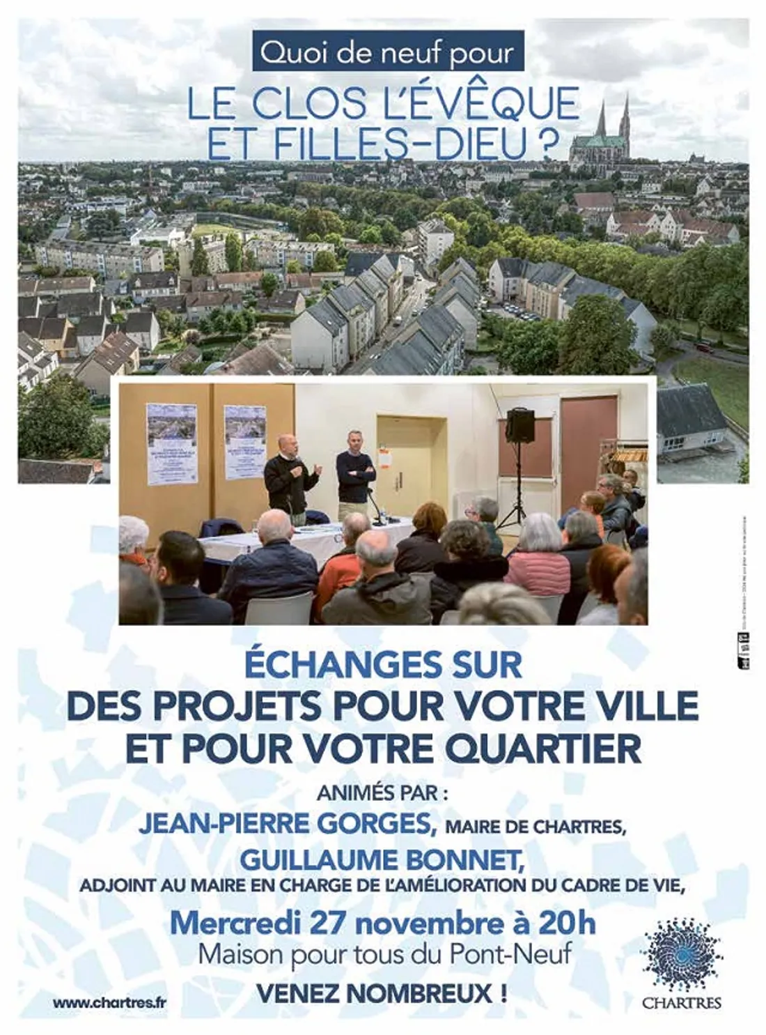 CHARTRES - Réunion publique : Quoi de neuf pour Le Clos l'Évêque et Filles-dieu ?