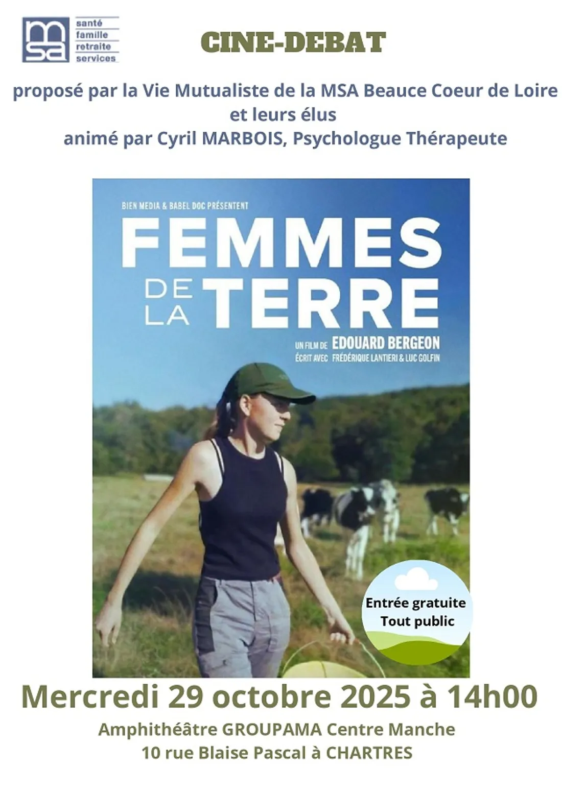 CHARTRES - Ciné débat : Femme de la Terre