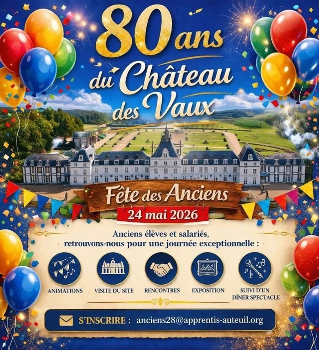 SAINT-MAURICE-SAINT-GERMAIN - 80 ans du Château des Vaux : fête des anciens