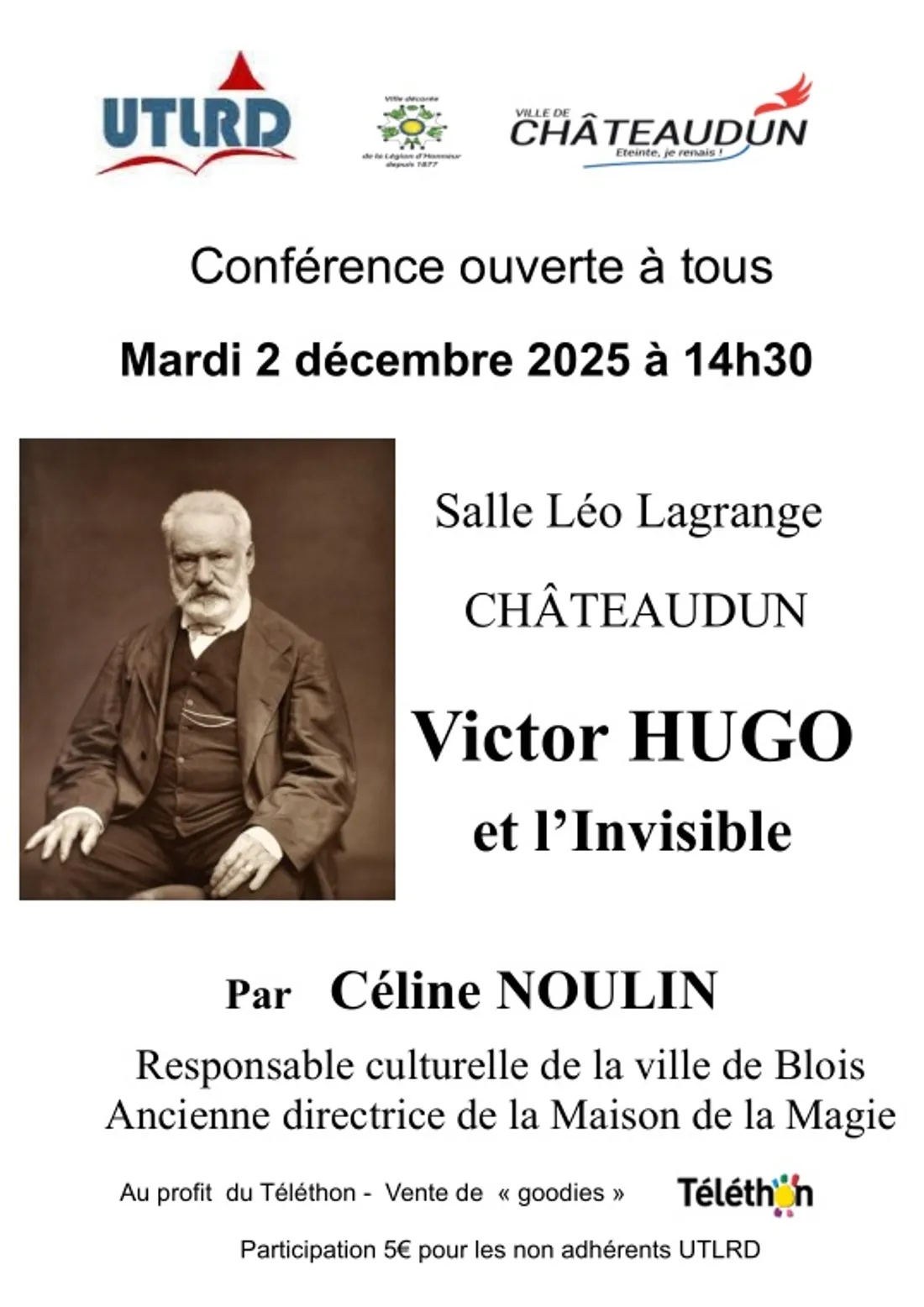 CHÂTEAUDUN – Conférence : Victor Hugo et l'invisible