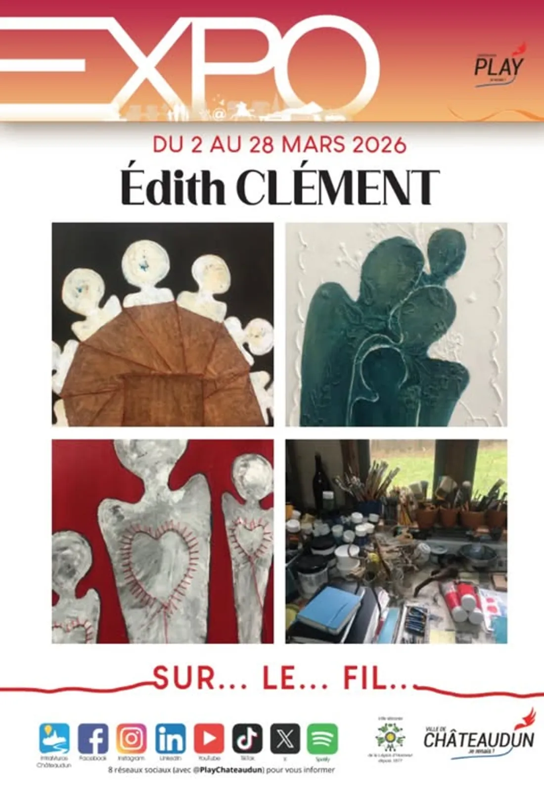 CHÂTEAUDUN - Exposition : Sur le fil, Édith Clément