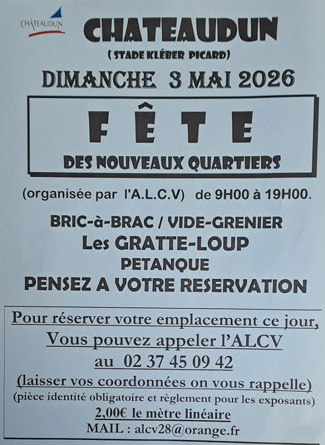 CHÂTEAUDUN - Fête des Nouveaux Quartiers, Vide-greniers