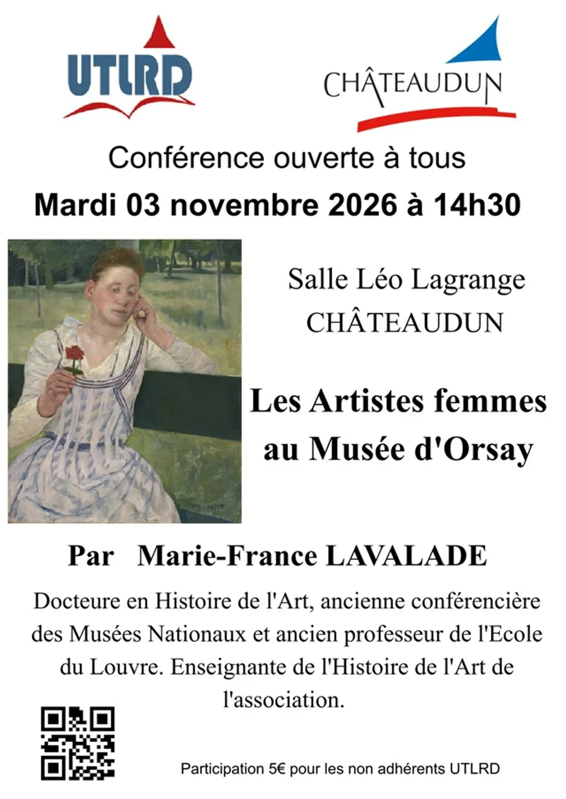 CHATEAUDUN - Conférence : les Artistes femmes au Musée d'Orsay