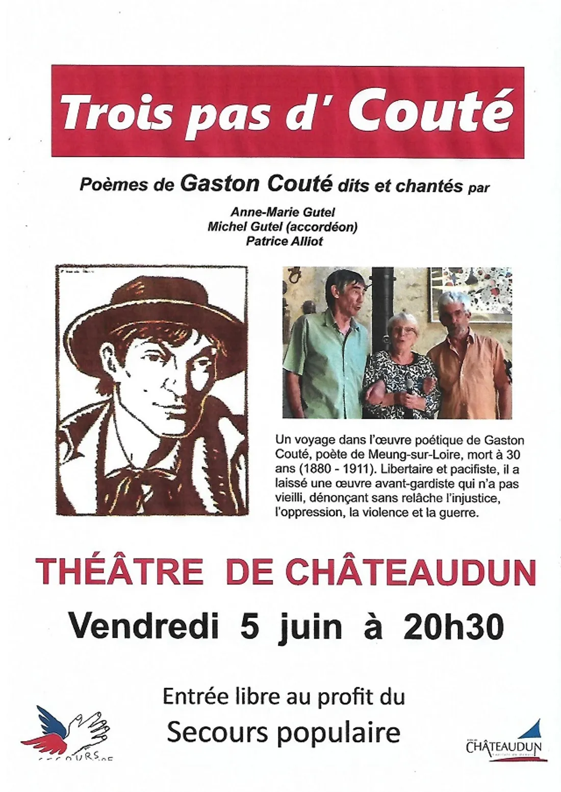 CHÂTEAUDUN - Spectacle : Trois pas d'Couté