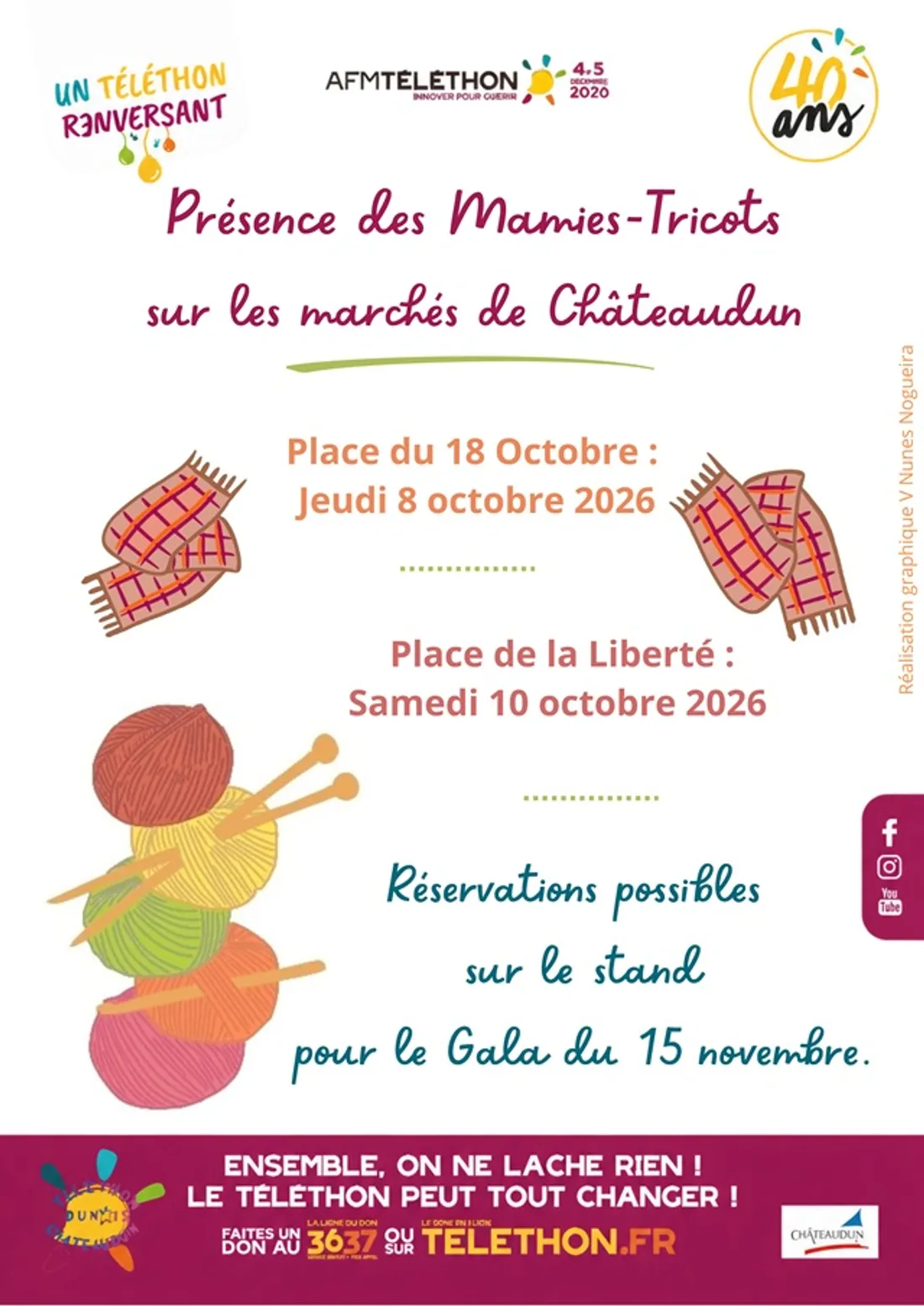 CHÂTEAUDUN - Les Mamies-Tricots sur le marché