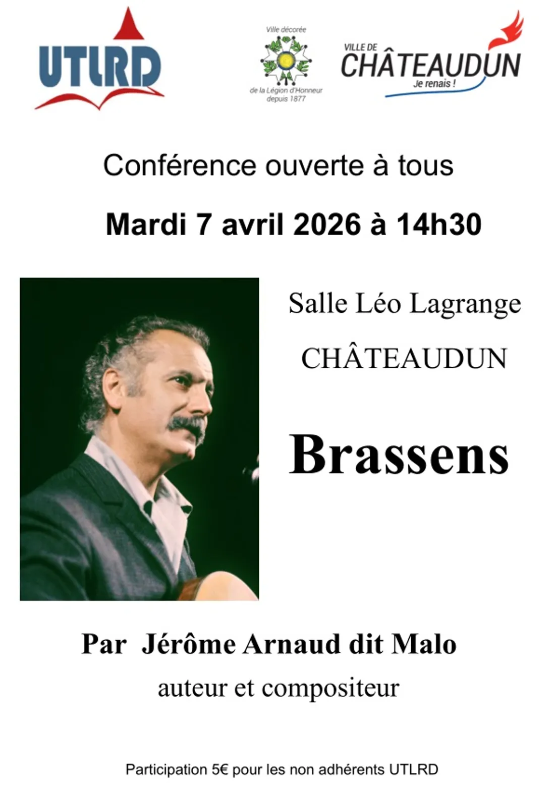 CHÂTEAUDUN - Conférence : Brassens