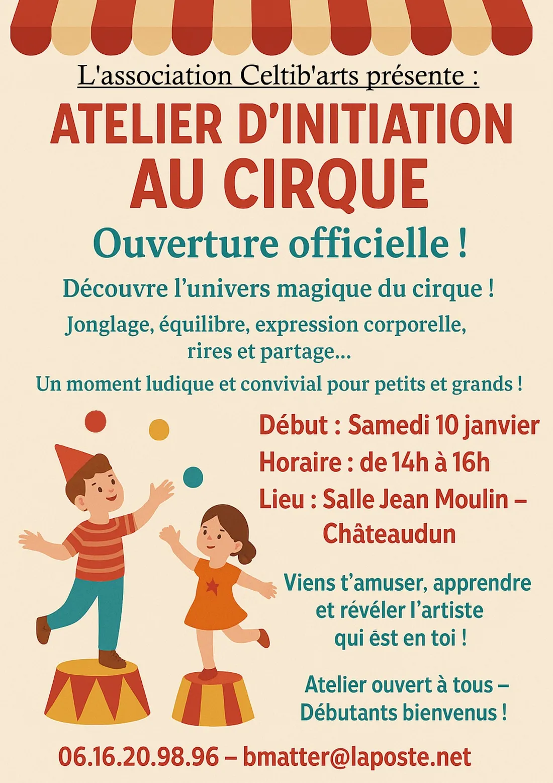 CHÂTEAUDUN - Atelier d'initiation au cirque