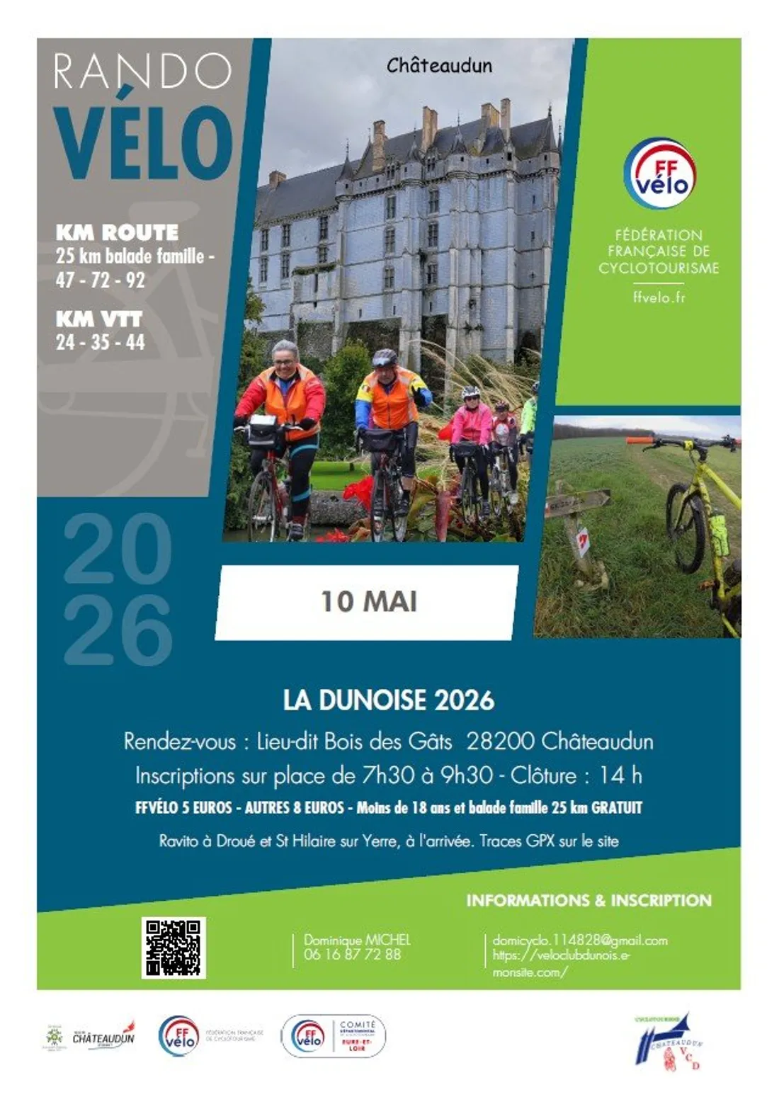 CHÂTEAUDUN - Randonnée cyclotouriste : La Dunoise