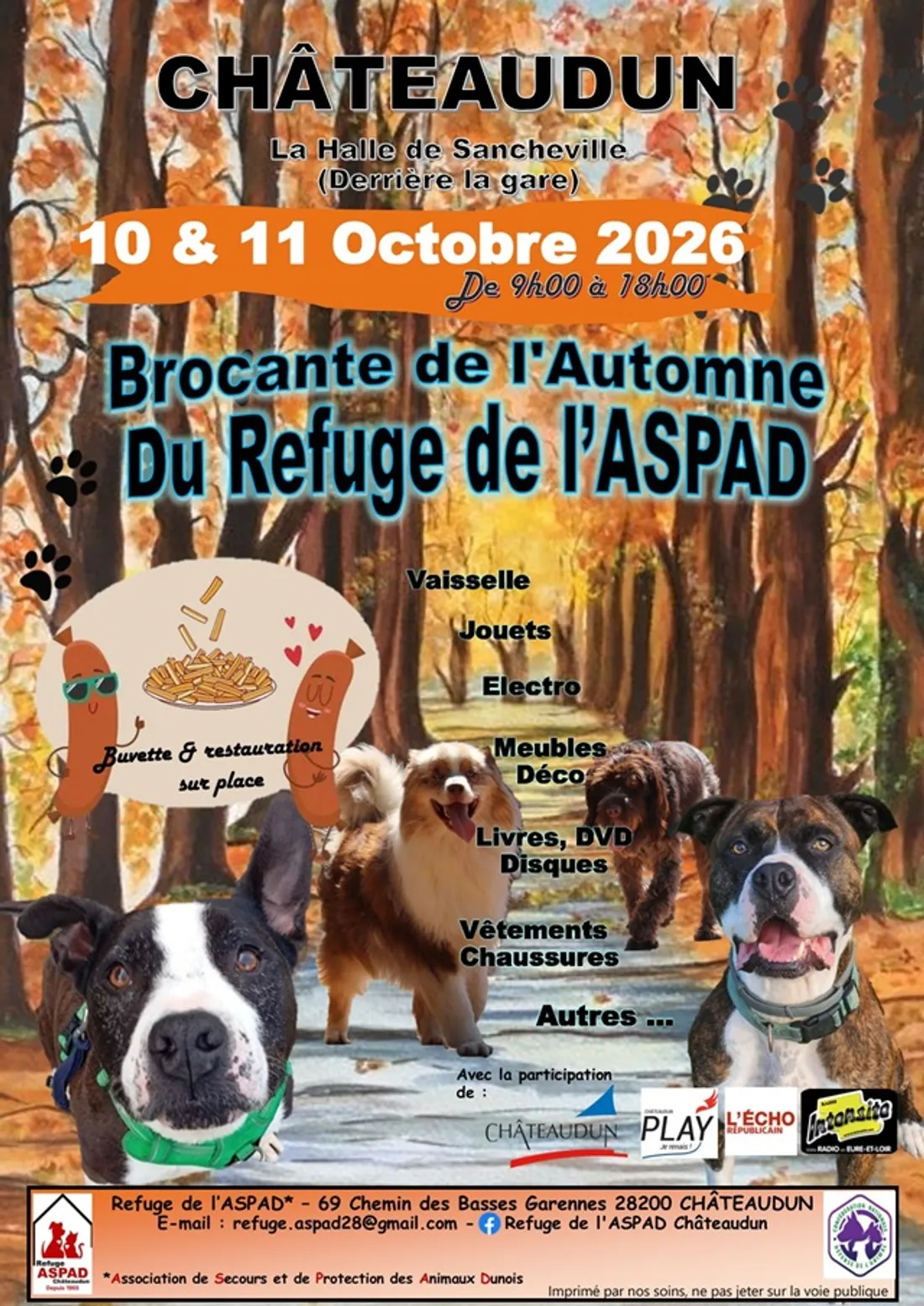 CHÂTEAUDUN - Grande brocante du Refuge de l'ASPAD