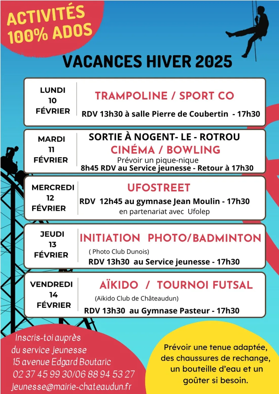 CHÂTEAUDUN - Activités 100% Ados