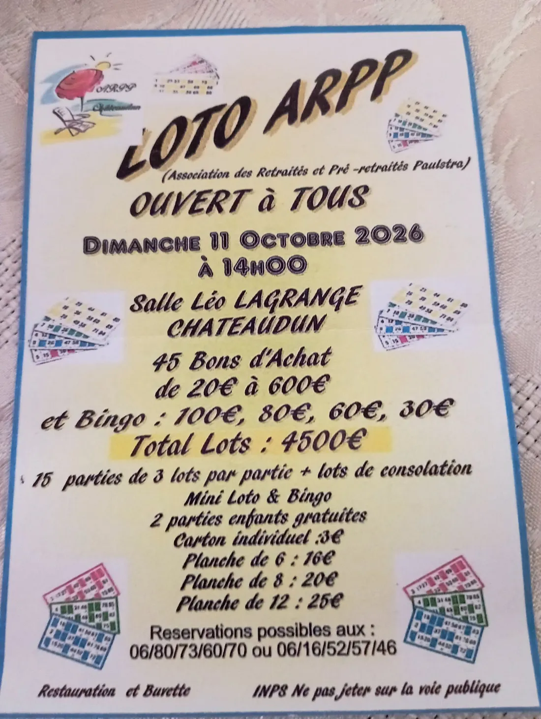 CHÂTEAUDUN - Loto de l'ARPP