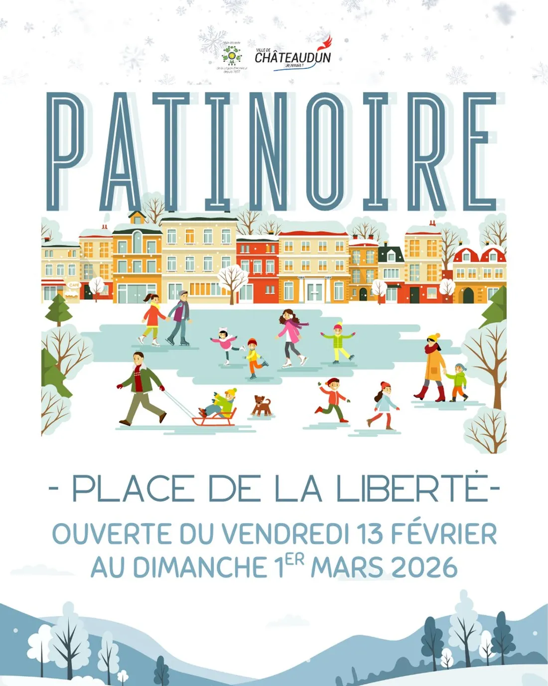 CHÂTEAUDUN - Patinoire place de la Liberté