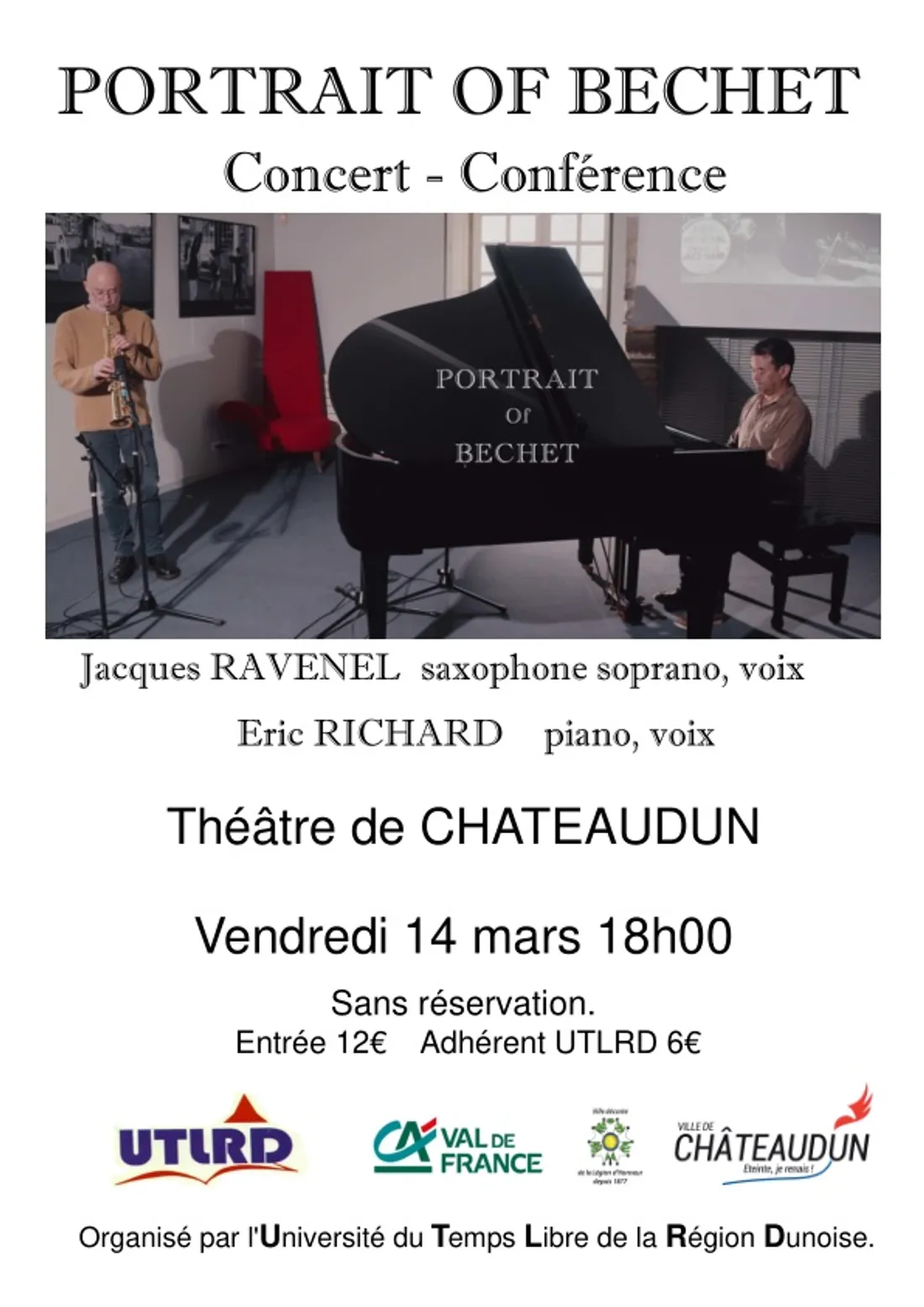 CHÂTEAUDUN - Concert - Conférence : Portrait of Bechet