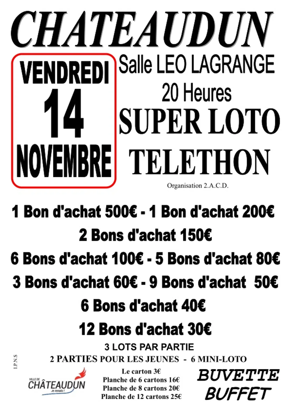 CHÂTEAUDUN - Super loto Téléthon