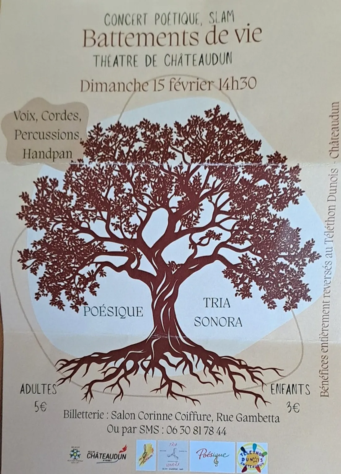 CHÂTEAUDUN - Concert poétique, slam : Battement de vie