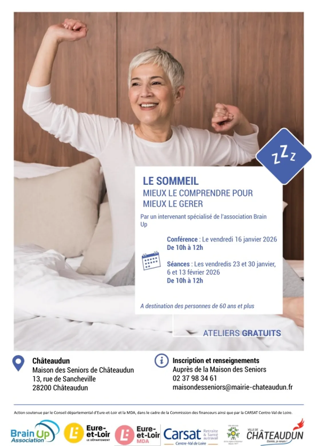 CHÂTEAUDUN - Conférence : Le sommeil, mieux le comprendre, mieux le gérer