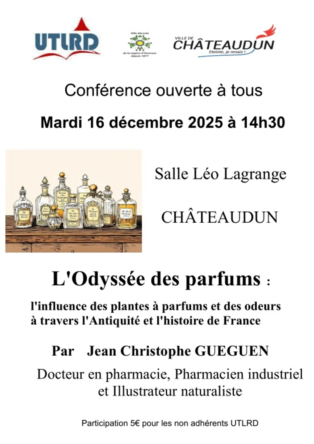 CHÂTEAUDUN – Conférence : L'influence des plantes à parfums