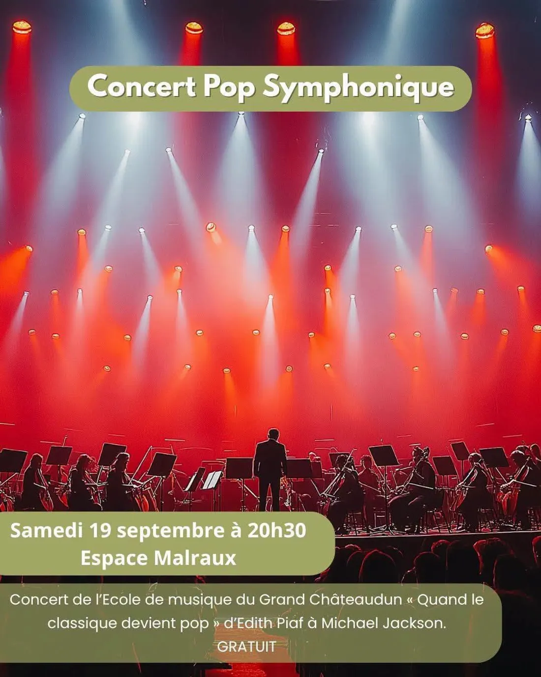CHÂTEAUDUN - Concert pop symphonique de l'école de musique