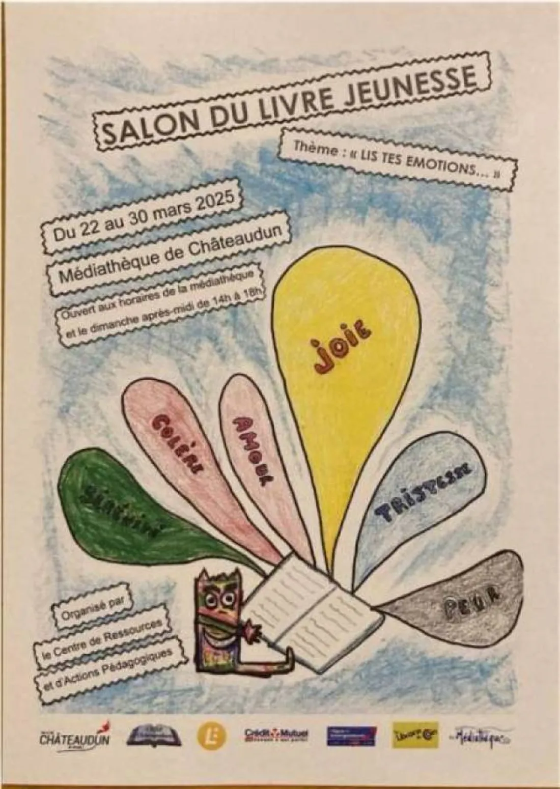 Affiche du Salon du Livre Jeunesse 2025 à Châteaudun