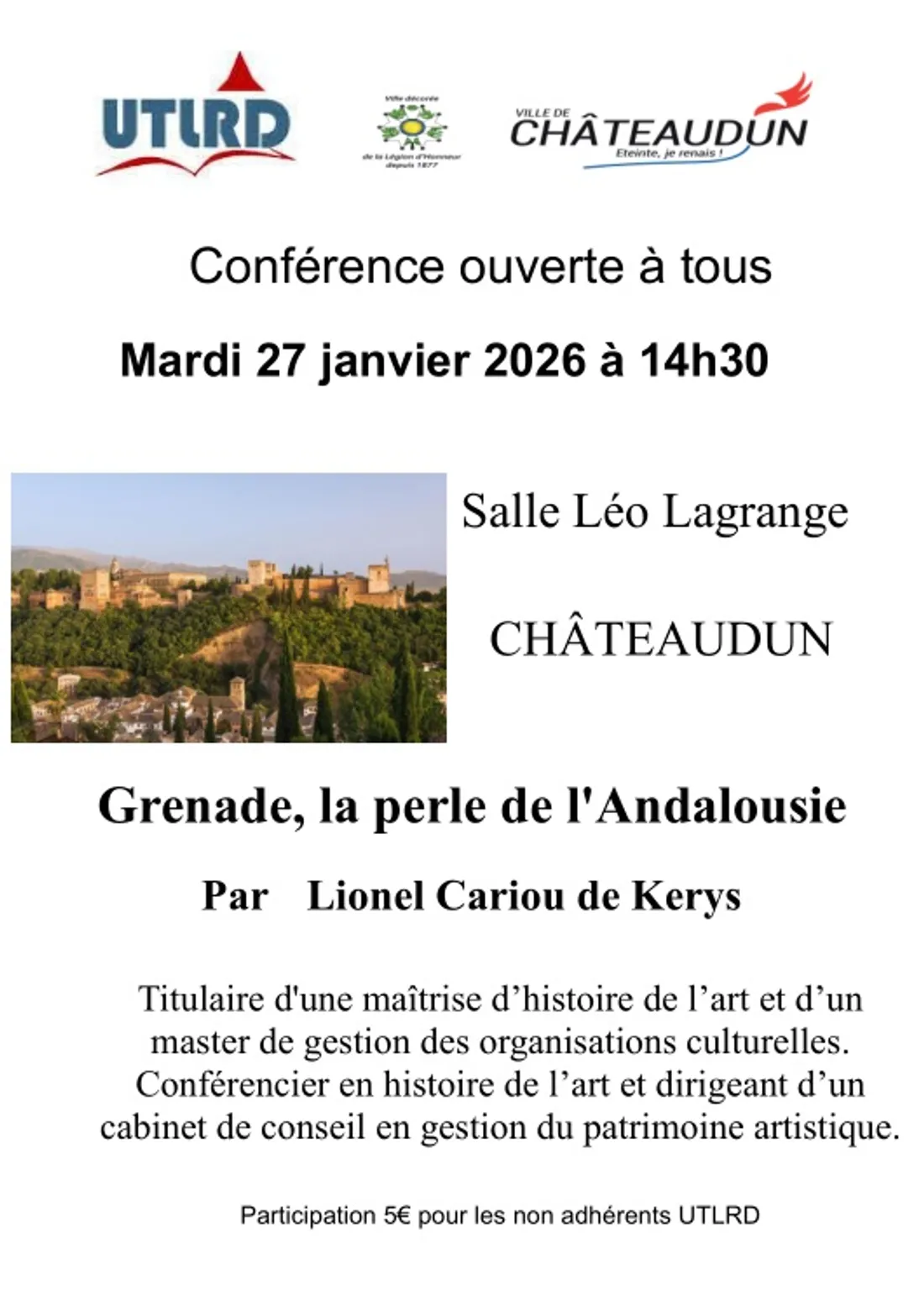 CHÂTEAUDUN – Conférence : Grenade, la perle de l'Andalousie