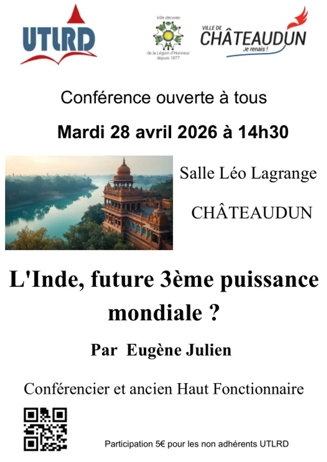 CHÂTEAUDUN – Conférence : l'Inde, futur troisième grande puissance