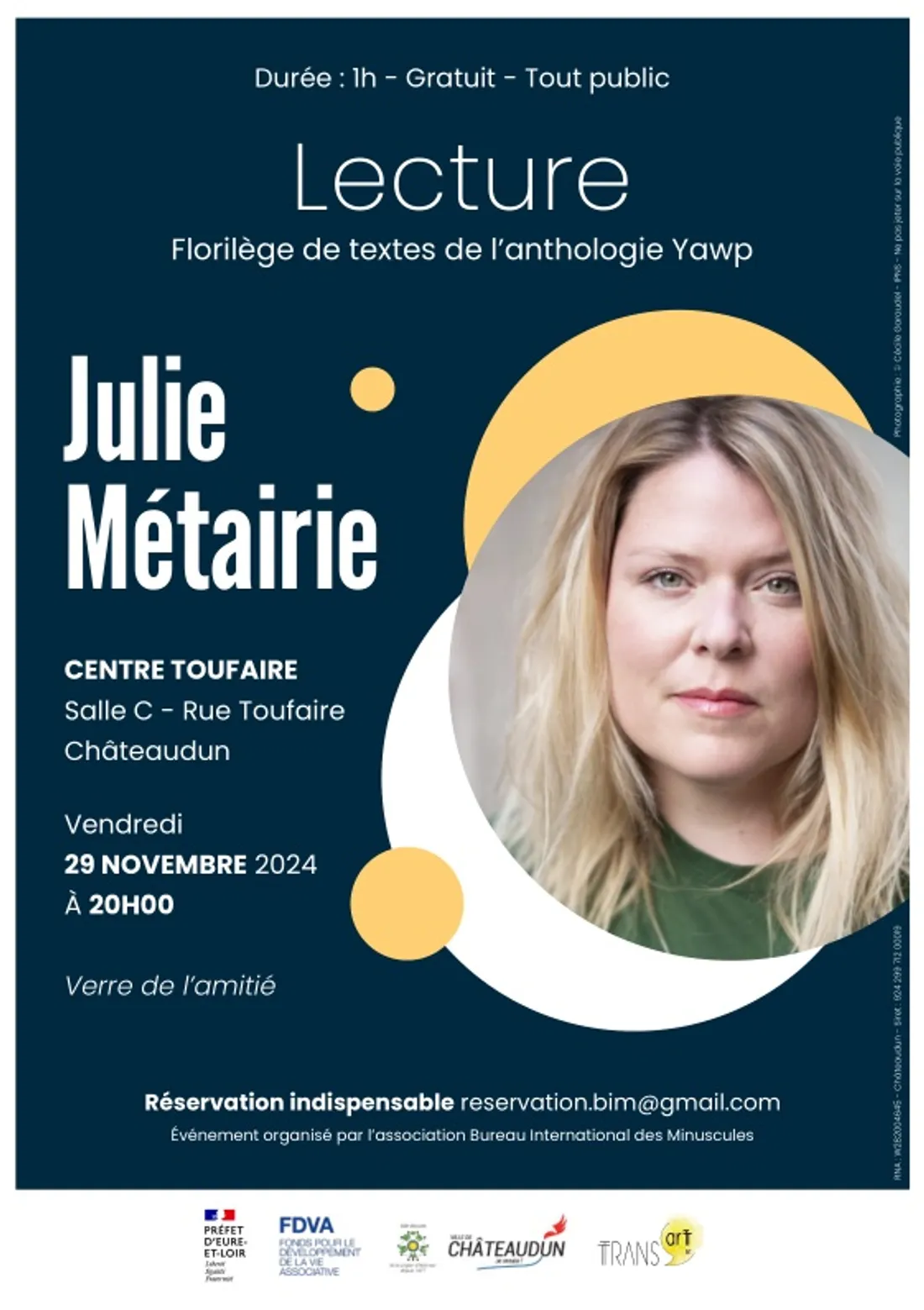 CHÂTEAUDUN - Lecture : Julie Métairie