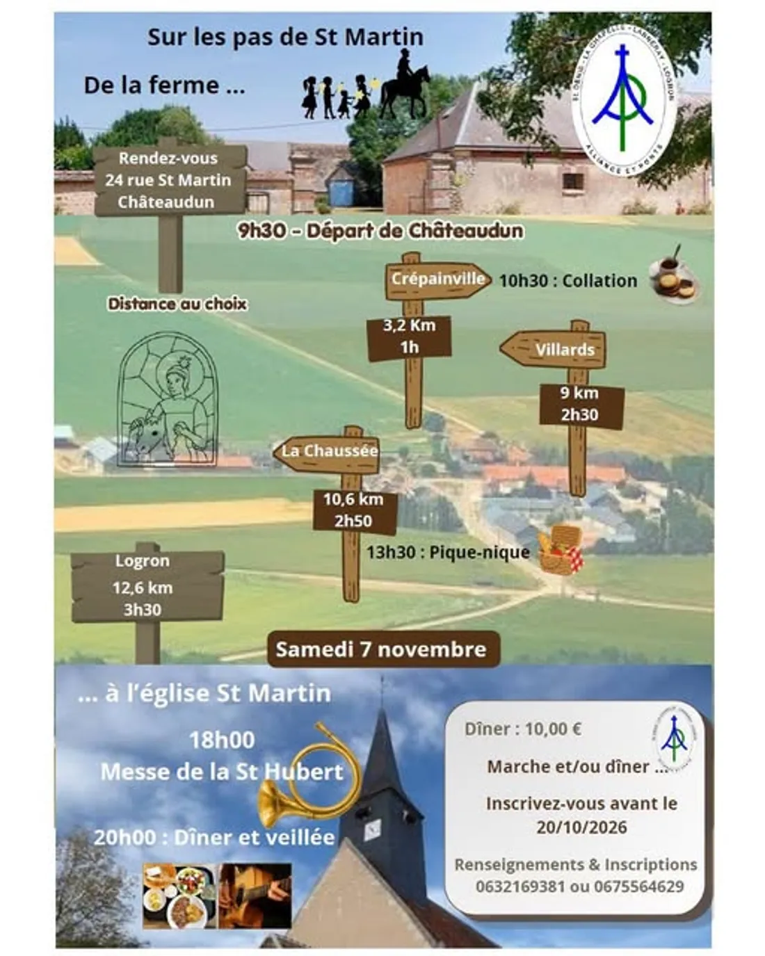 CHÂTEAUDUN / LOGRON - Sur les pas de Saint Martin