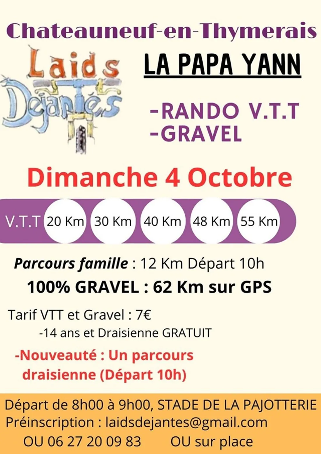 CHÂTEAUNEUF-EN-THYMERAIS - Rando VTT : La Papa Yann