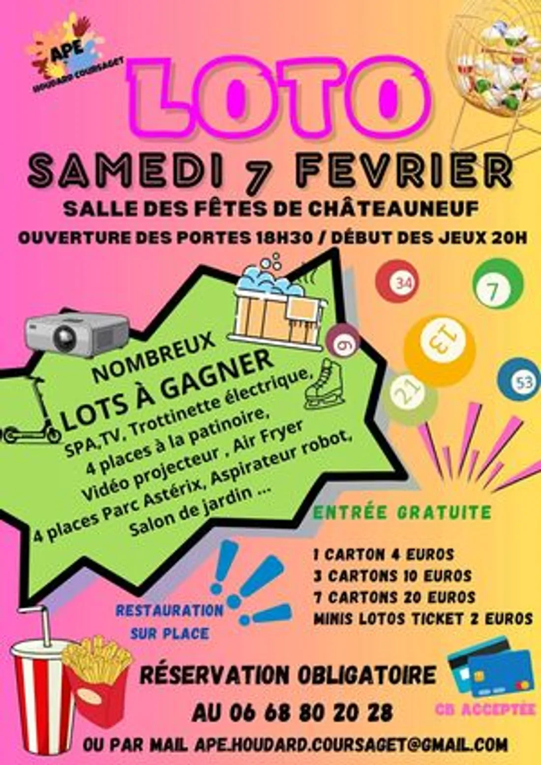 CHÂTEAUNEUF-EN-THYMERAIS - Loto de l'APE Houdard Coursaget