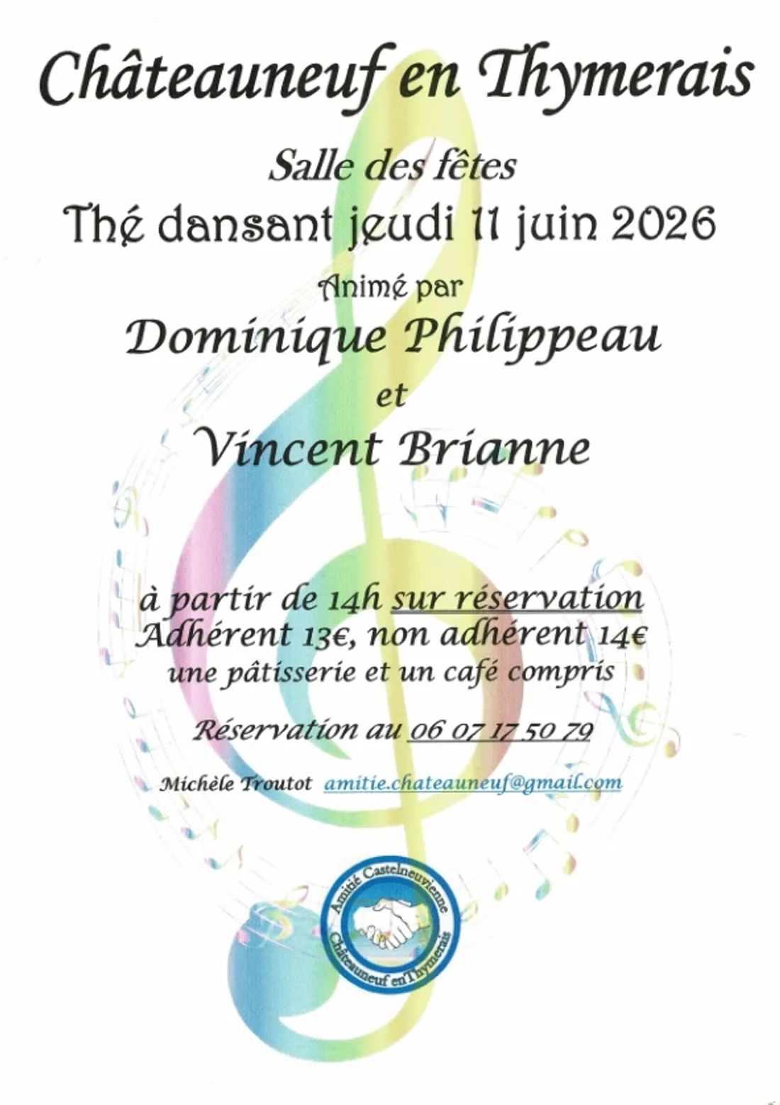 CHÂTEAUNEUF-EN-THYMERAIS - Thé dansant avec Dominique Philippeau et Vincent Brianne