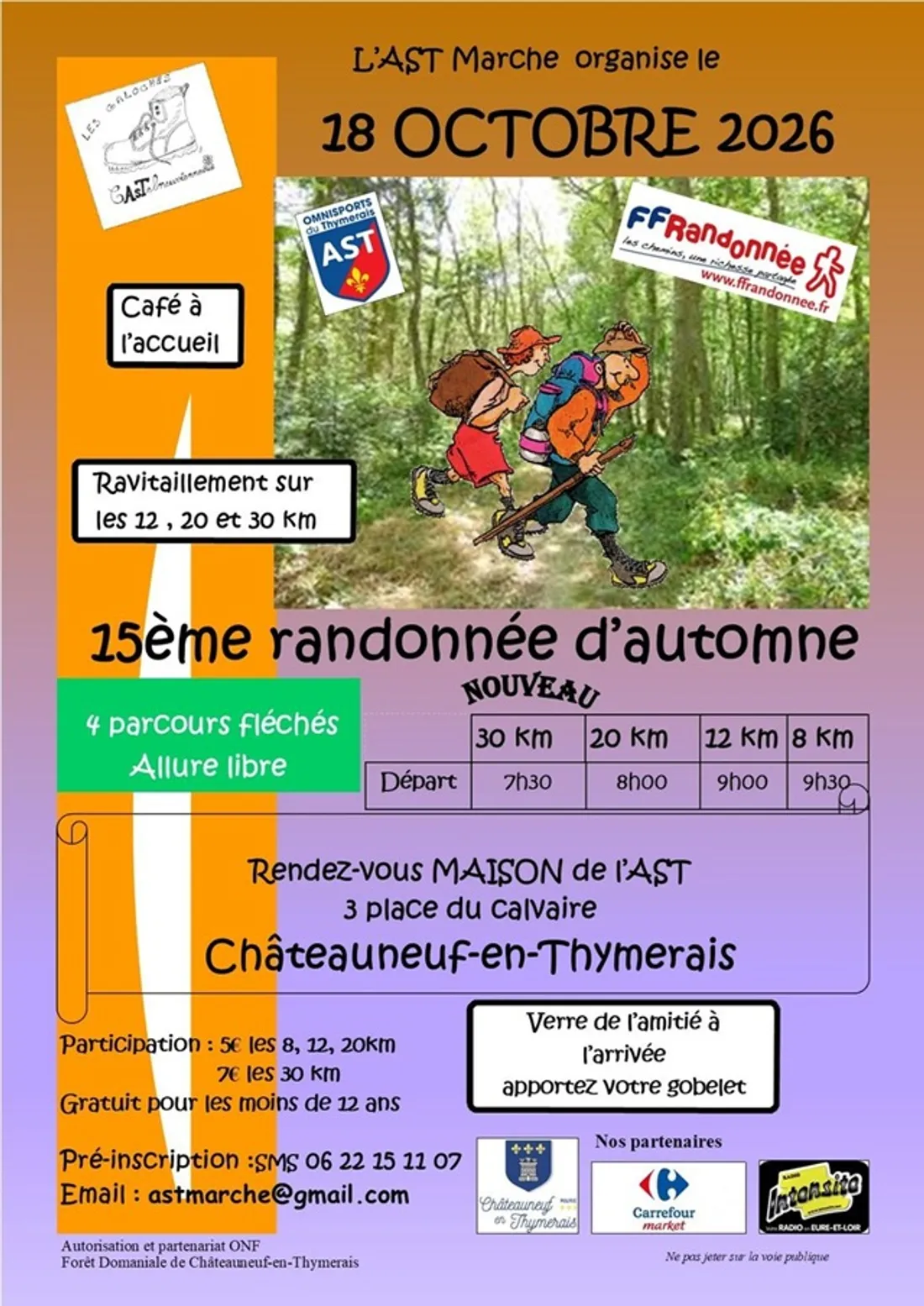 CHÂTEAUNEUF-EN-THYMERAIS - 15e randonnée d'automne