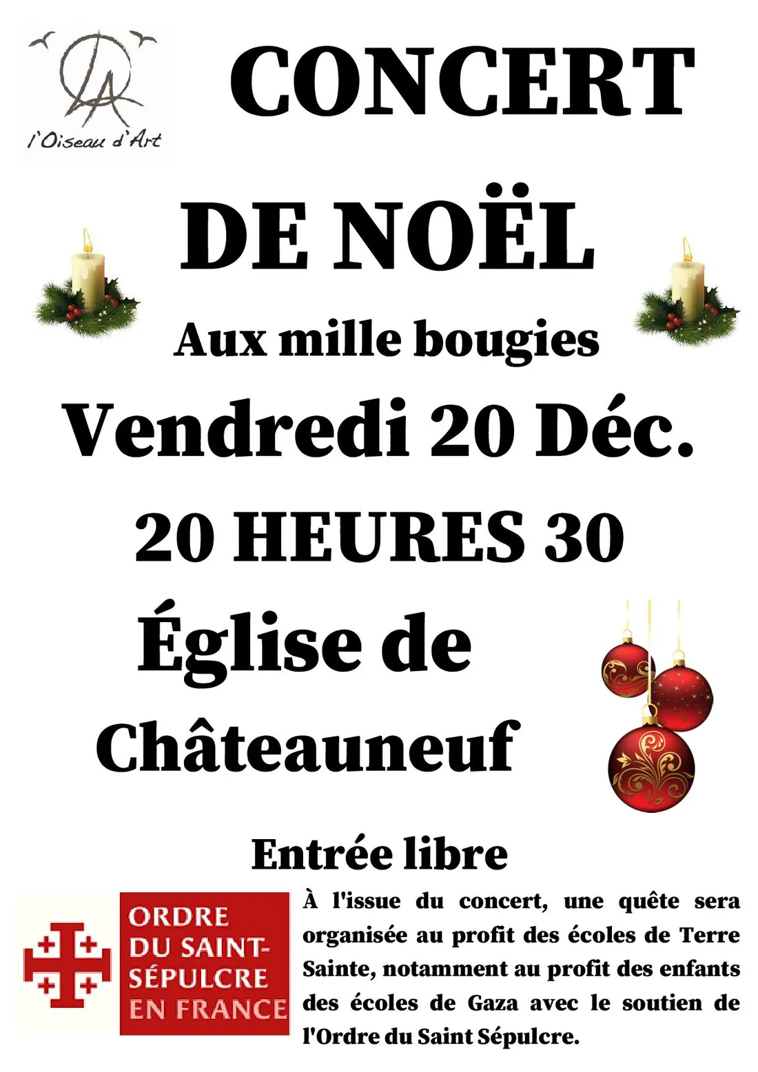 CHÂTEAUNEUF-EN-THYMERAIS – Concert de Noël : Aux milles bougies