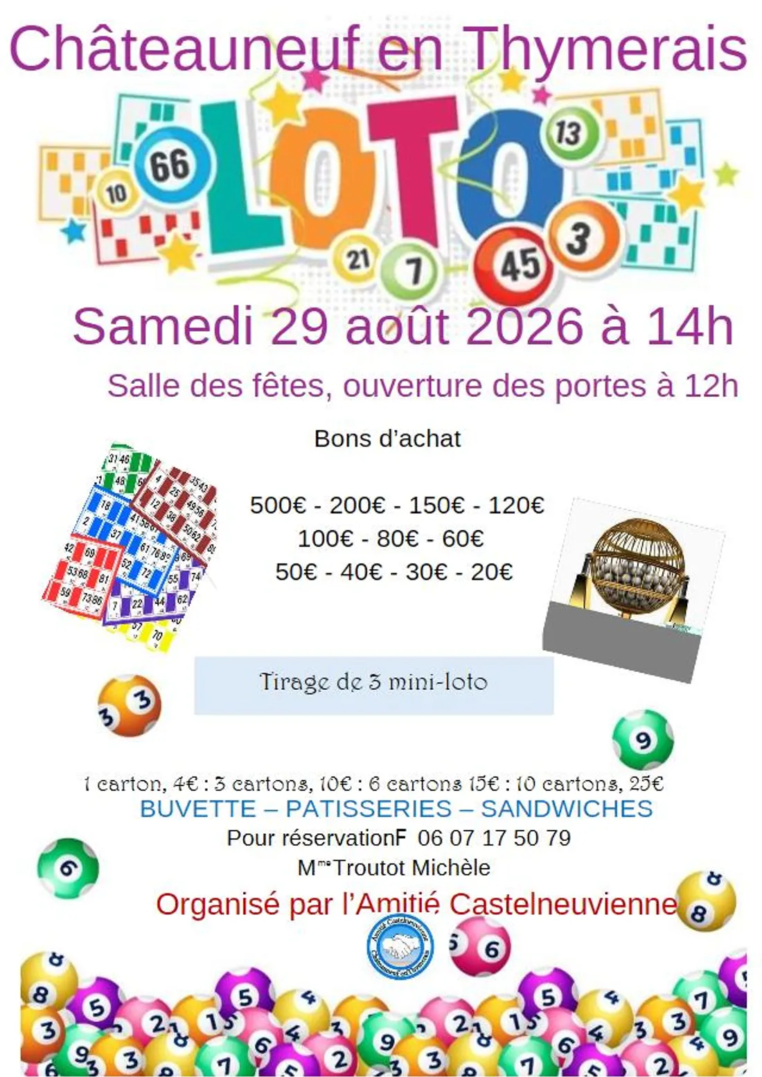 CHÂTEAUNEUF-EN-THYMERAIS - Loto de l'Amitié Castelneuvienne