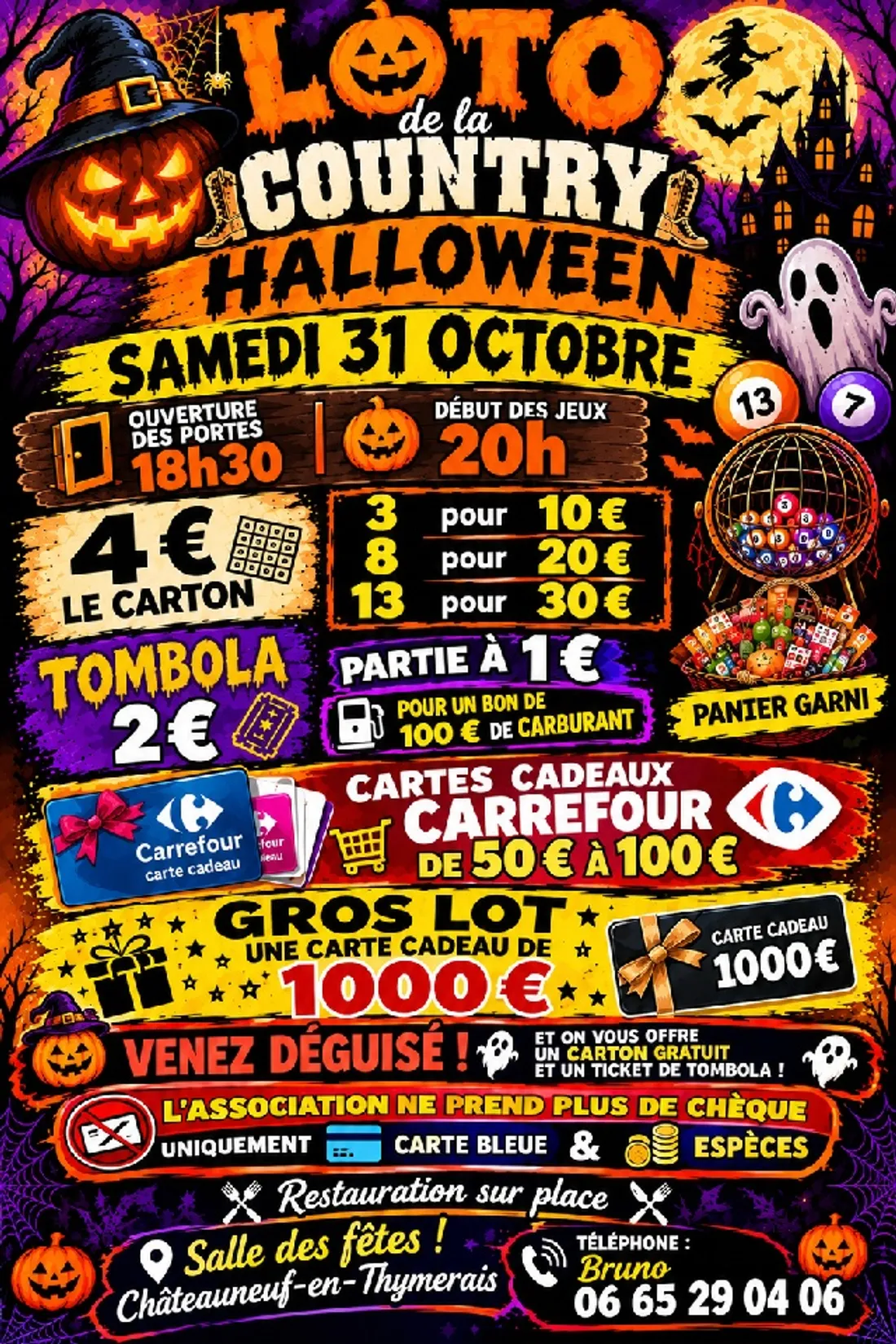CHÂTEAUNEUF-EN-THYMERAIS - Loto de la country spécial Halloween