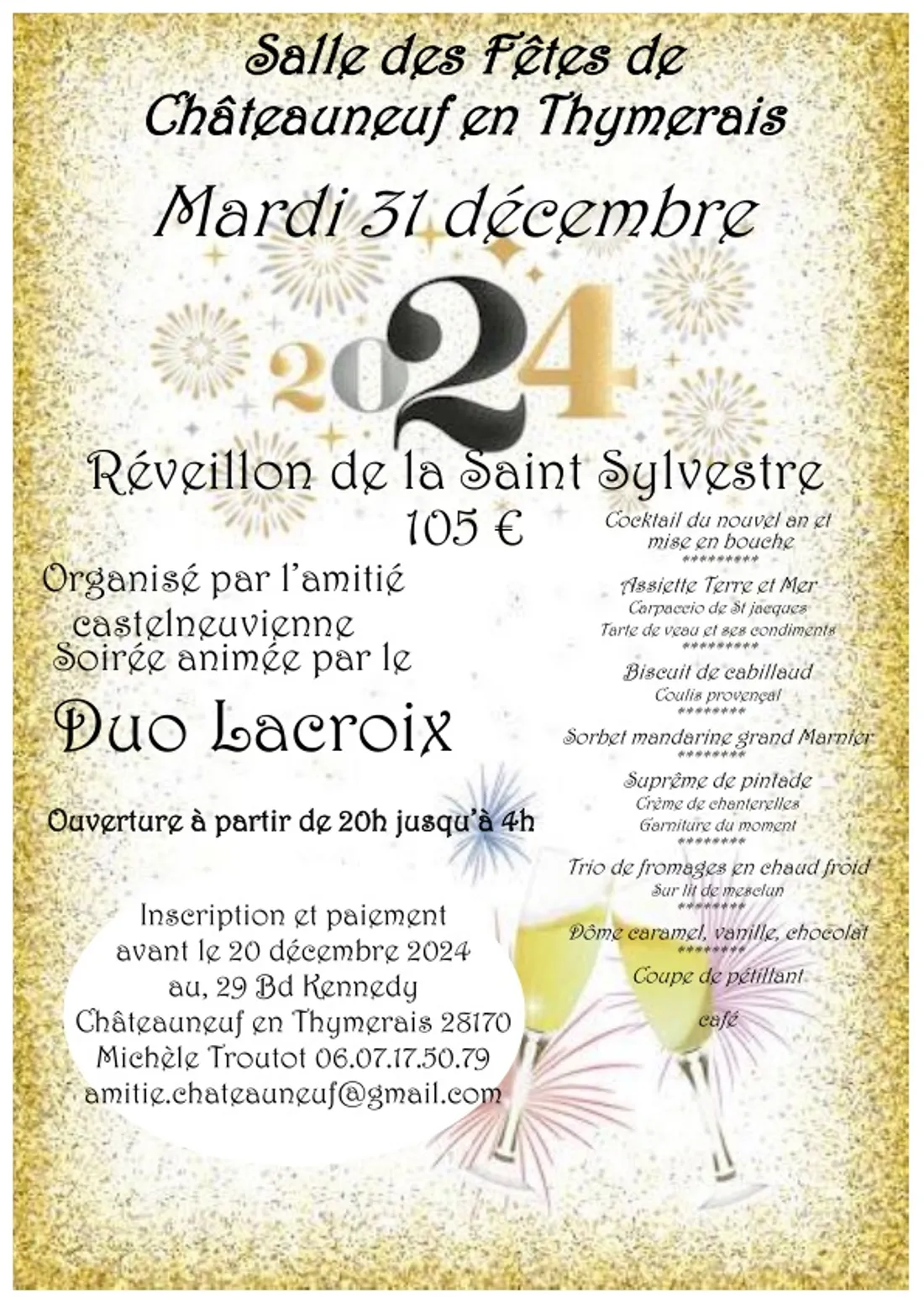 châteauneuf réveillon 2024