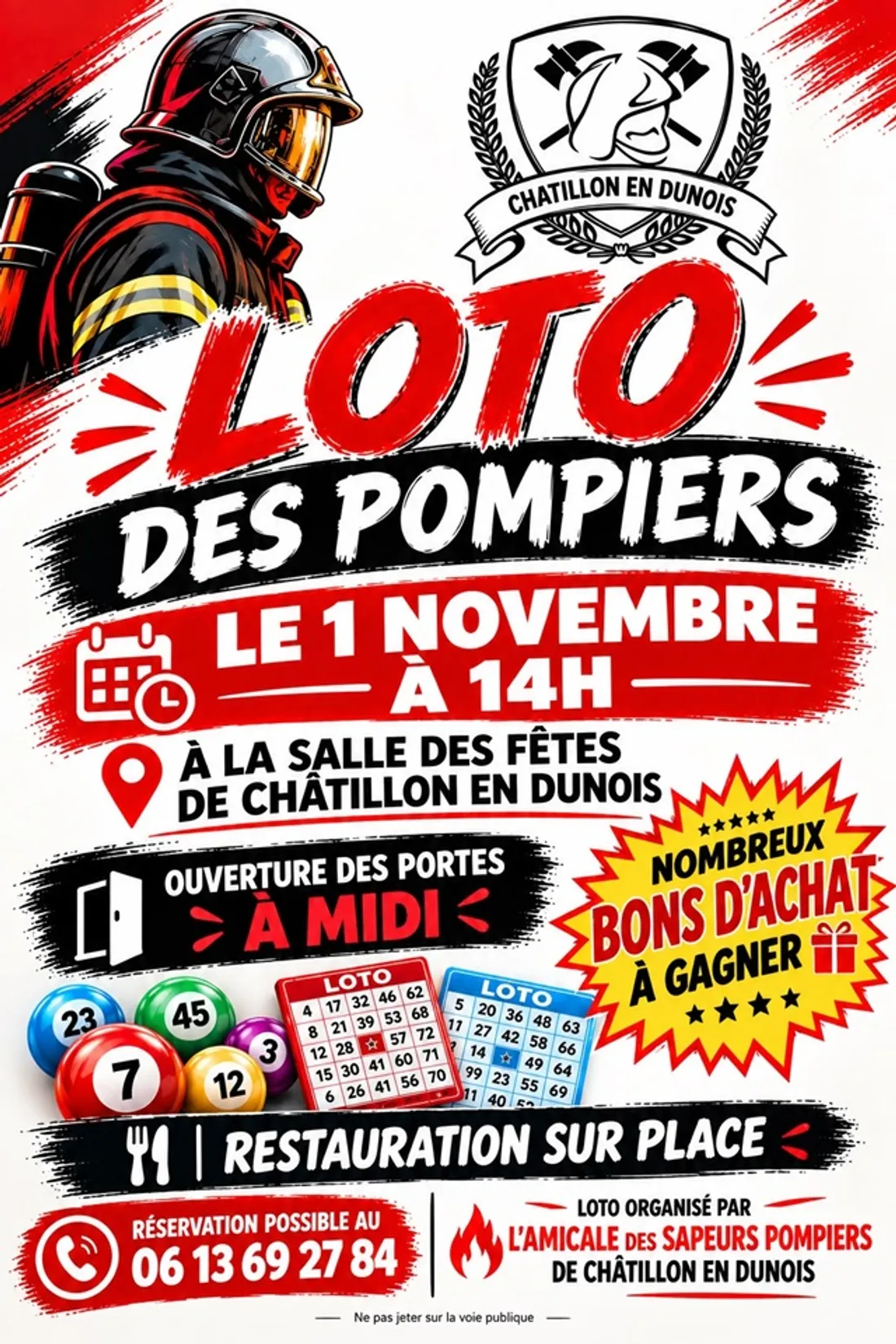 CHÂTILLON-EN-DUNOIS - Loto des pompiers