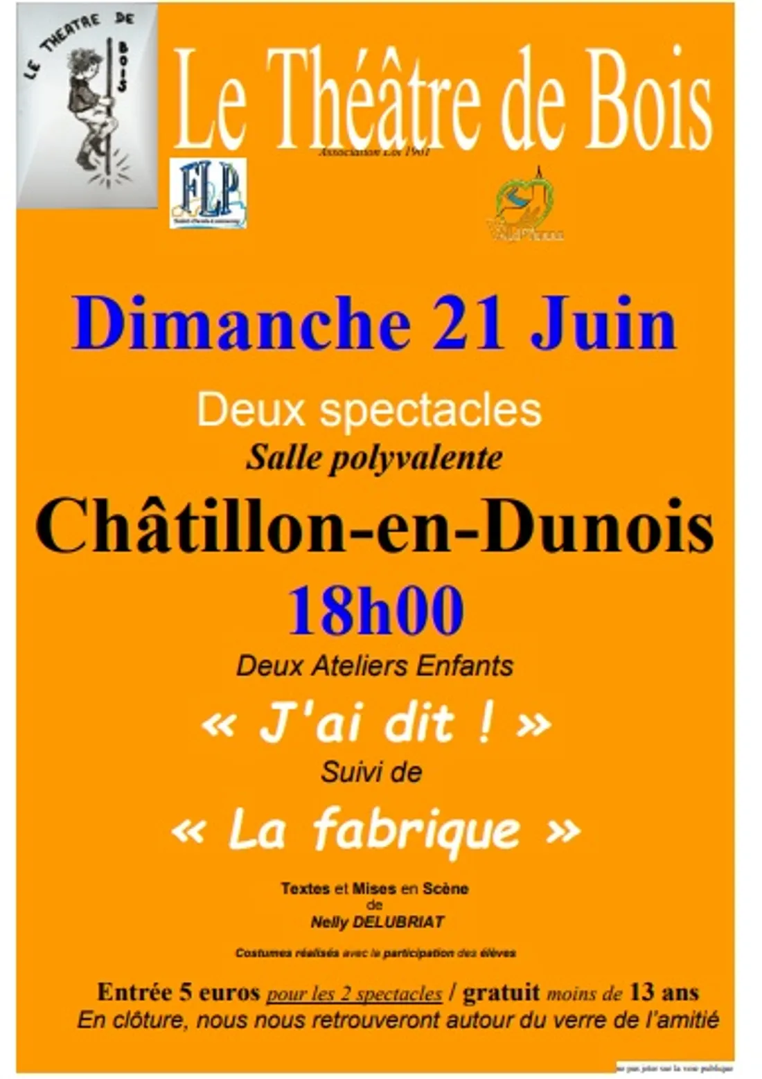CHÂTILLON-EN-DUNOIS - Spectacles : J'ai dit / La Fabrique