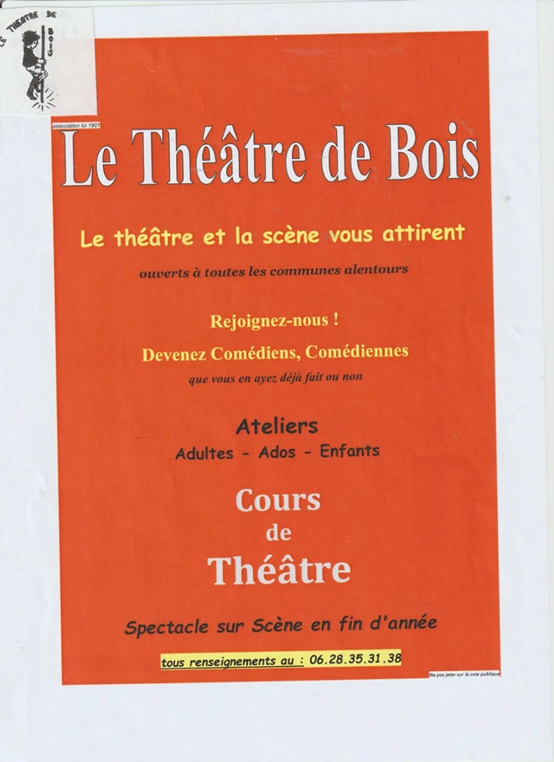 CHÂTILLON-EN-DUNOIS - Reprise des cours de théâtre, portes ouvertes