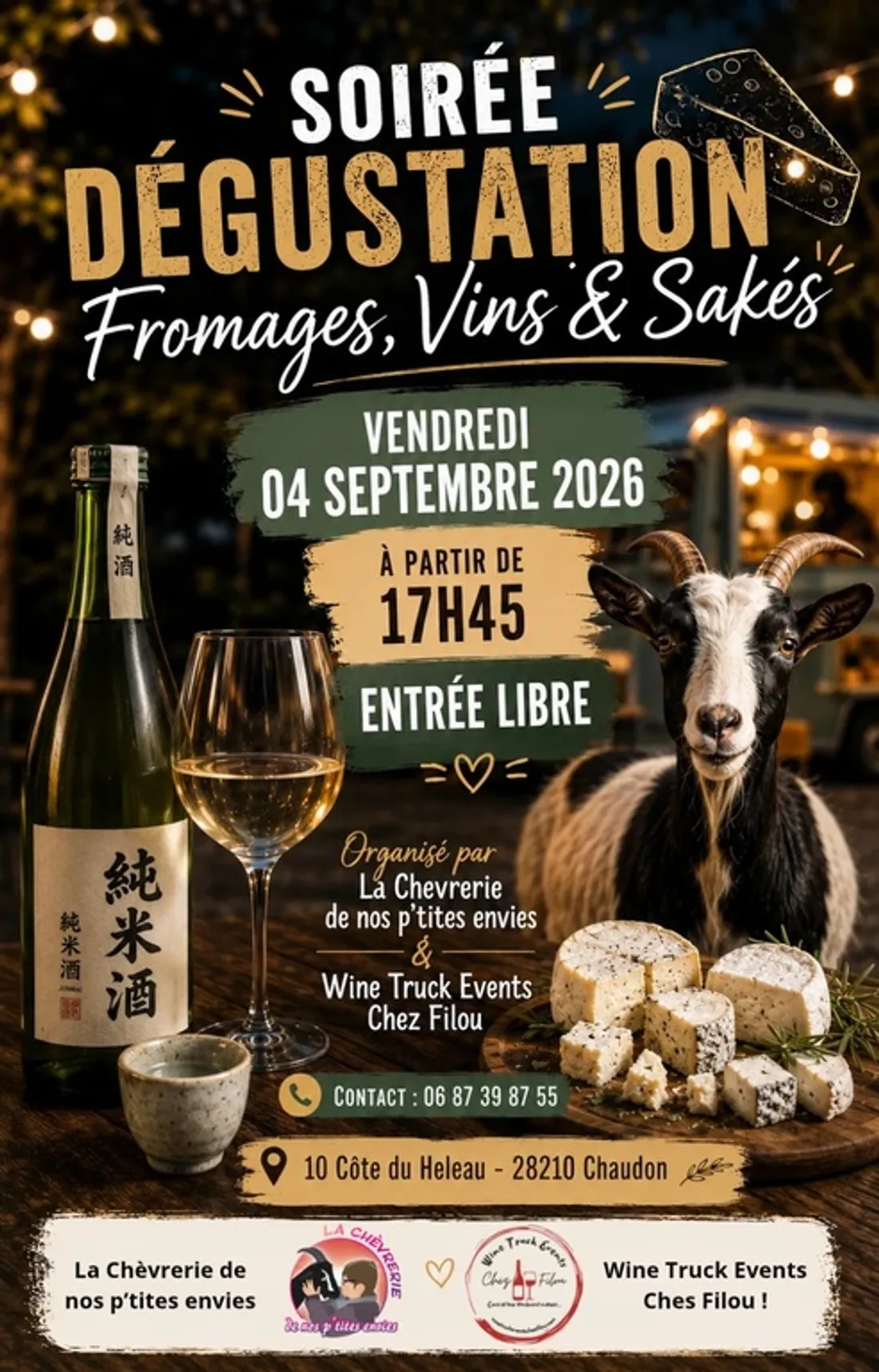CHAUDON - Soirée dégustation « fromages, vins et saké »