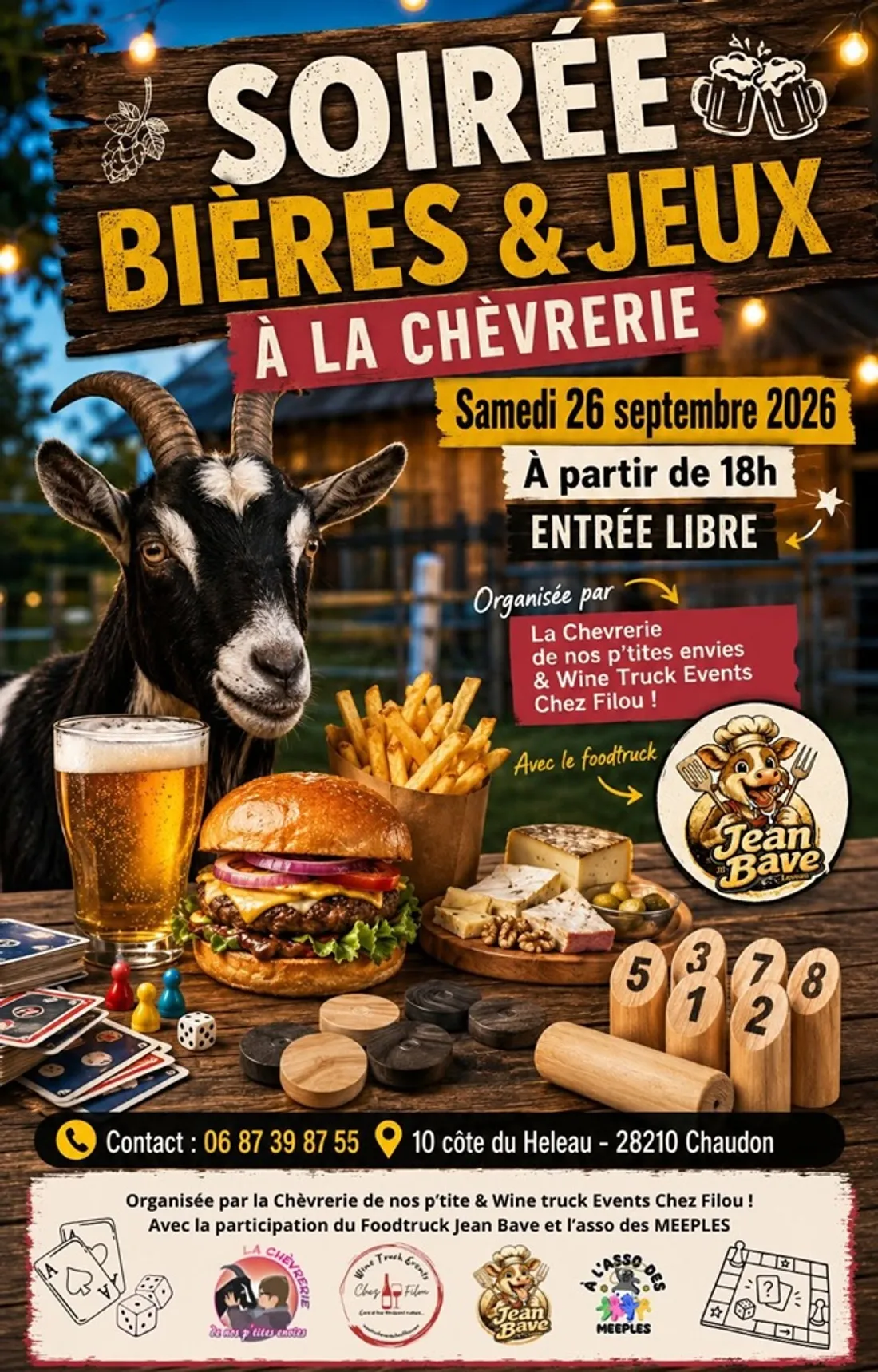 CHAUDON - Soirée bières et jeux à La Chèvrerie de Nos P’tites Envies