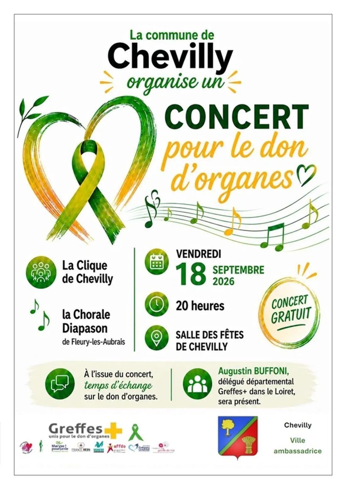 CHEVILLY (45) - Concert pour le don d'organes