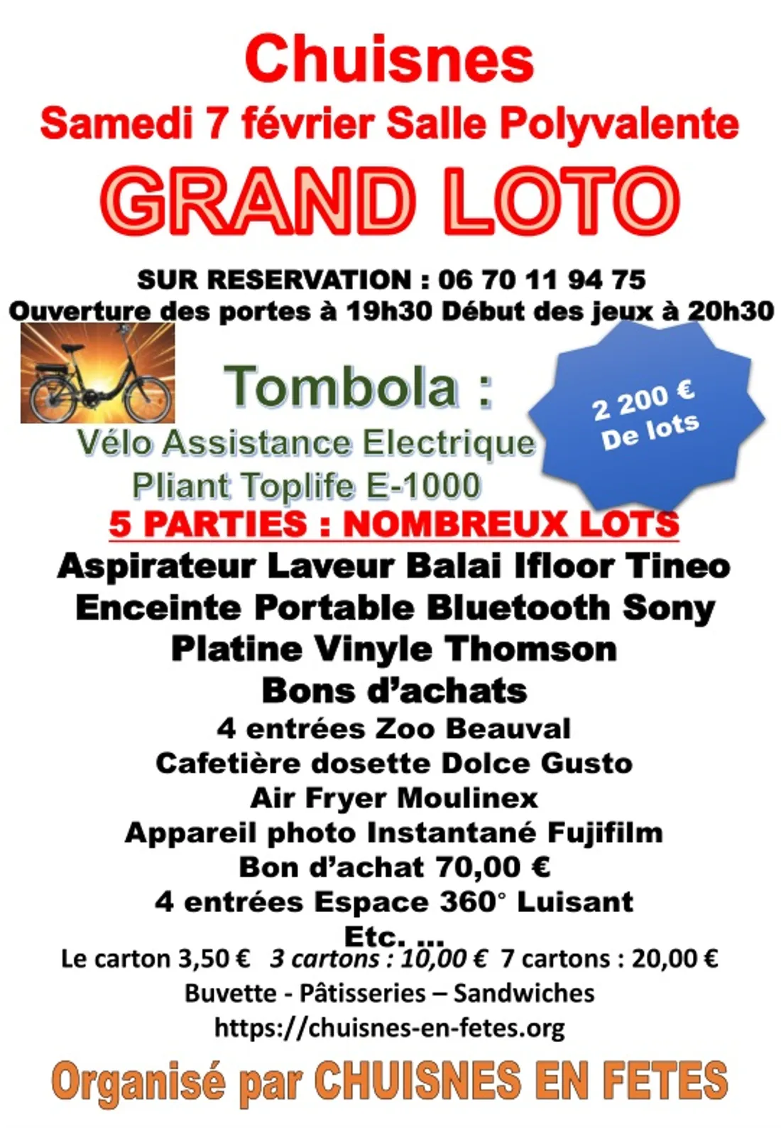 CHUISNES - Loto de Chuisnes en Fêtes