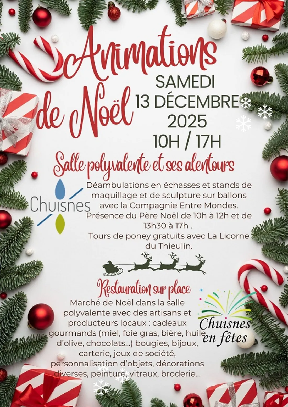 CHUISNES - Marché de Noël et animations de Noël