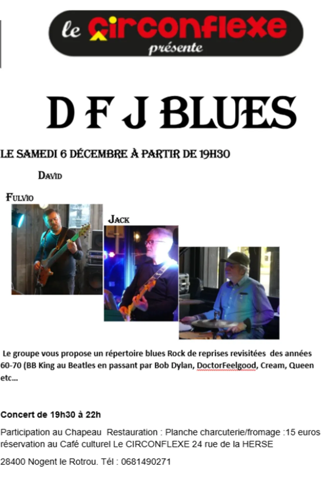 NOGENT-LE-ROTROU - Concert : DFJ Blues