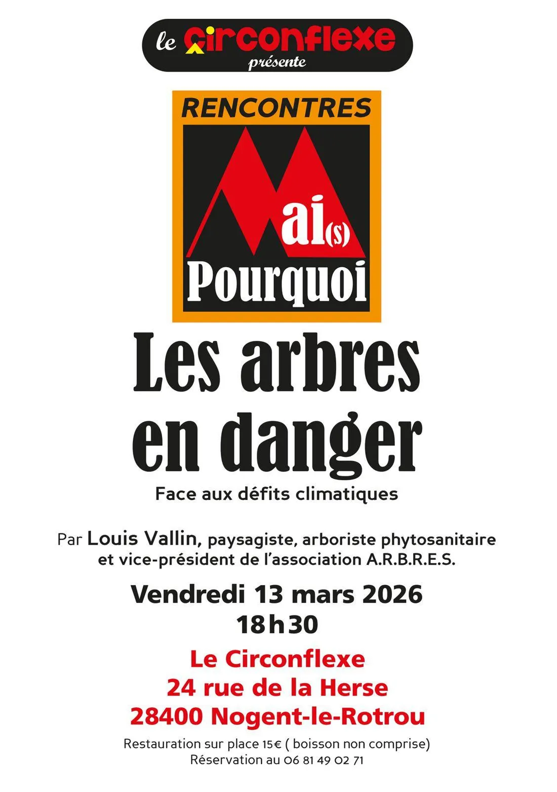 NOGENT-LE-ROTROU - Conférence : Les arbres en danger